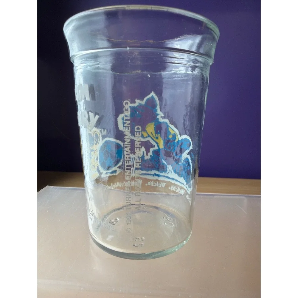 Vintage 1991 Tom & Jerry Welch's Glass Soccer Sports‎ Cartoon Glass